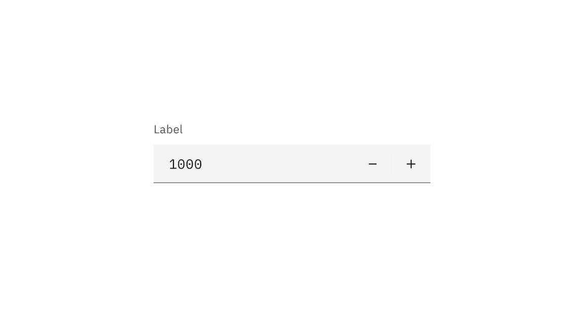 Number input example